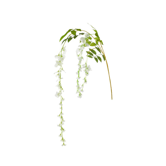Artificial Wisteria Branch - White