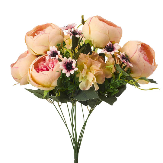 Artificial Peony and Hydrangea Mix - Blush