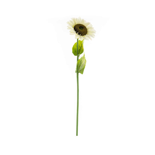 Artificial Sunflower Stem - White