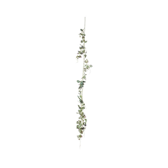 Artificial Silver Dollar Eucalyptus Garland - Forest Green