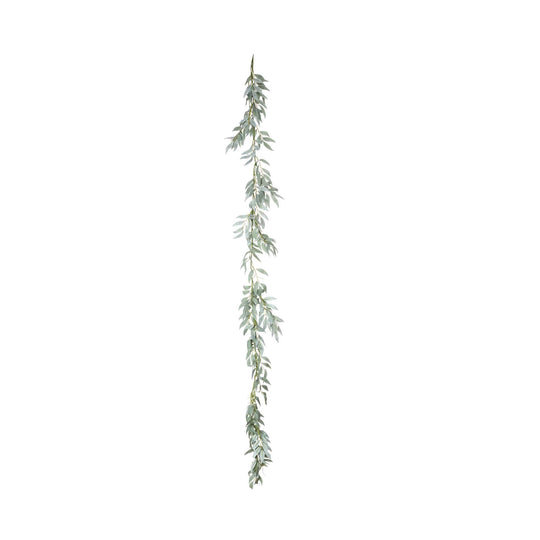 Artificial Weeping Willow Garland - Forest Green