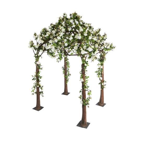 Artificial Rose Gazebo-White