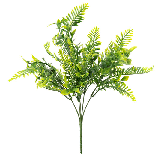 Faux Boxwood and Fern Spray
