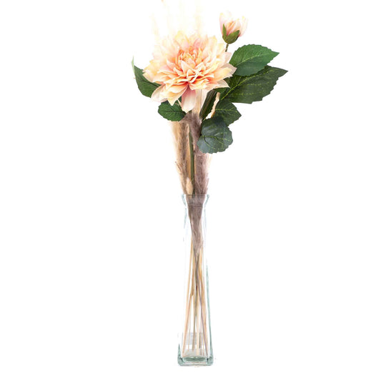 Faux Dahlia Stem 23" - Blush