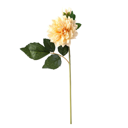 Faux Dahlia Stem 23" - Ivory