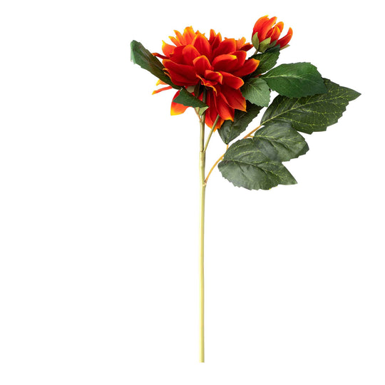 Faux Dahlia Stem 23" - Orange