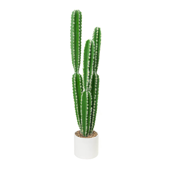 Faux Euphorbia Cactus with Ceramic Pot 34"