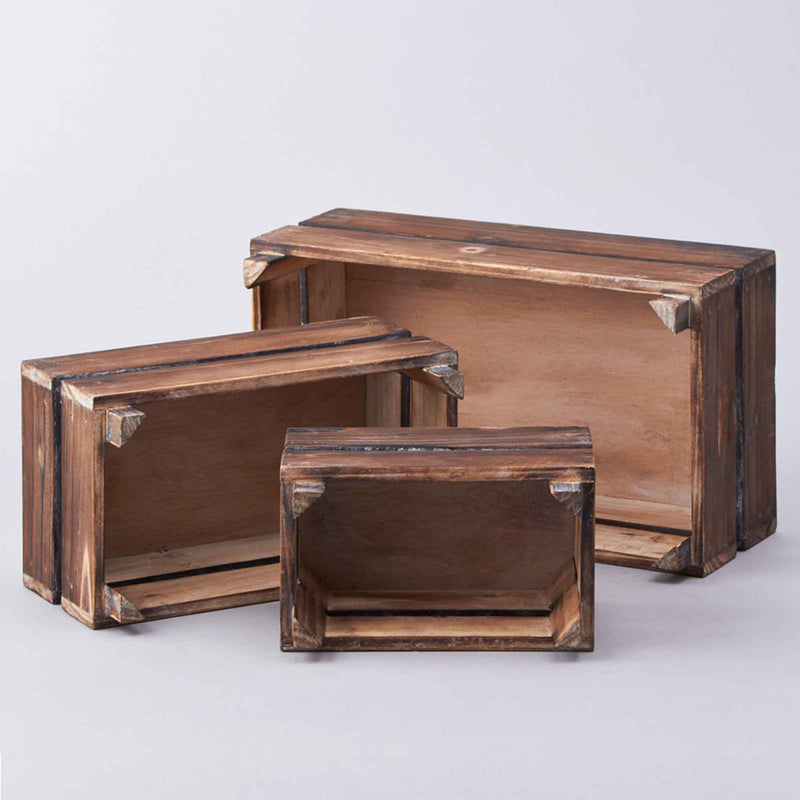 Rustic Wood Crate Set - Events and Crafts-Events and Crafts