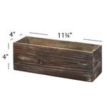 Natural Cunninhamia Wood Planter Box - 11 ¾"L x 4" W x 4" H - Events and Crafts-Simple Elements