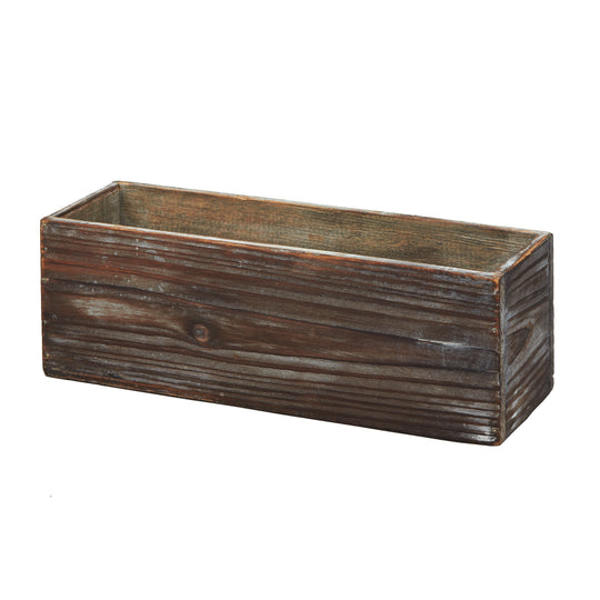 Natural Wood Planter Box - 11 ¾"L x 4" W x 4" H