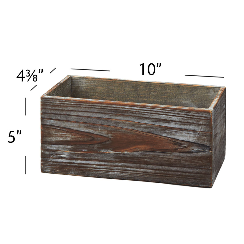 Cunninhamia Wood Planter Box - 10" L x 5" W x 4 3/8" H - Events and Crafts-Simple Elements