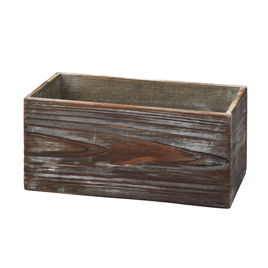 Natural Wood Planter Box - 10" L x 5" W x 4 3/8" H