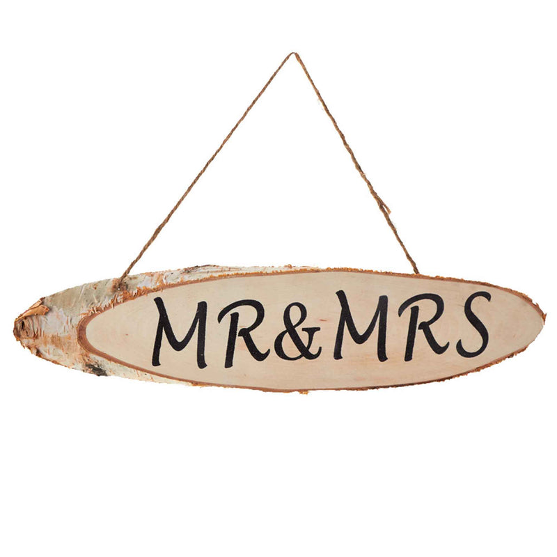 Wood Mr & Mrs Sign - Events and Crafts-Events and Crafts