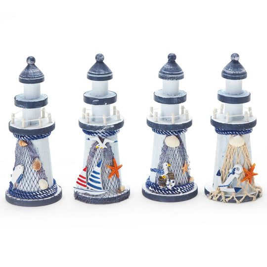 Decorative Nautical Wooden Lighthouse Pieces