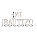 Ultralight LED MI BAUTIZO Letters - Events and Crafts
