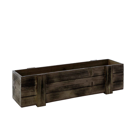 Rustic Planter Box with Plastic Liner - 24" x 6"