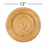 Decorative Rattan Charger Plate 13" - Set of 4 - Events and Crafts-Simply Elegant