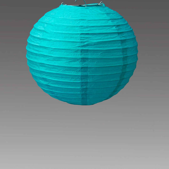 Eight Inch Paper Lantern - Aqua