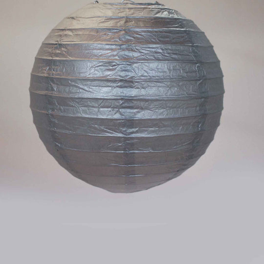 Fourteen Inch Paper Lantern - Silver