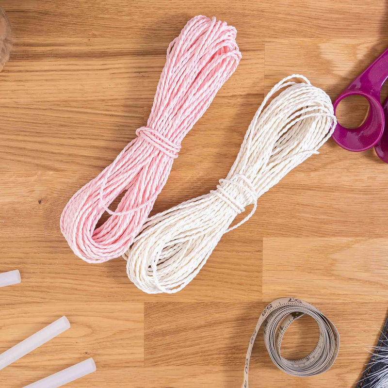 Decorative Twine - Pink and White