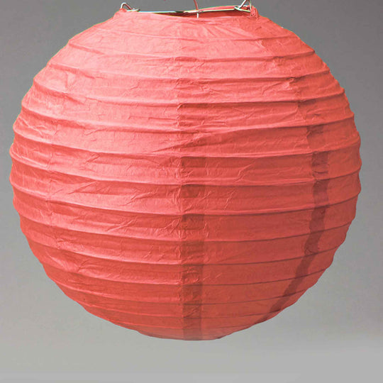 Eighteen Inch Paper Lantern - Coral
