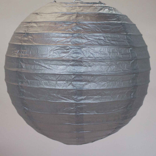 Eighteen Inch Paper Lantern - Silver