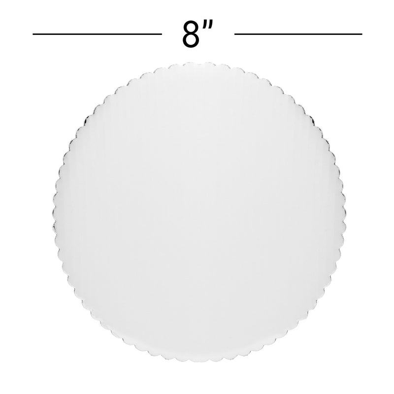 Round Scalloped Cake Board 8" - Set of 6 - Events and Crafts-Dulcet Delights