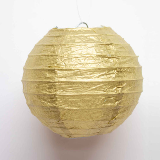 Four Inch Paper Lantern - Gold