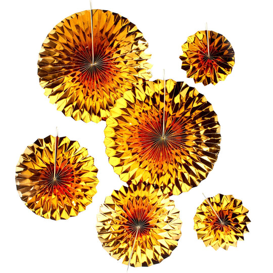 Hanging Fan Decoration Set-Gold