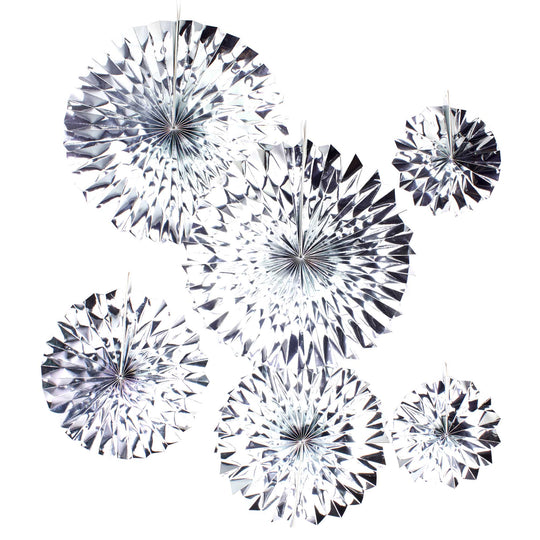 Hanging Fan Decoration Set-Silver