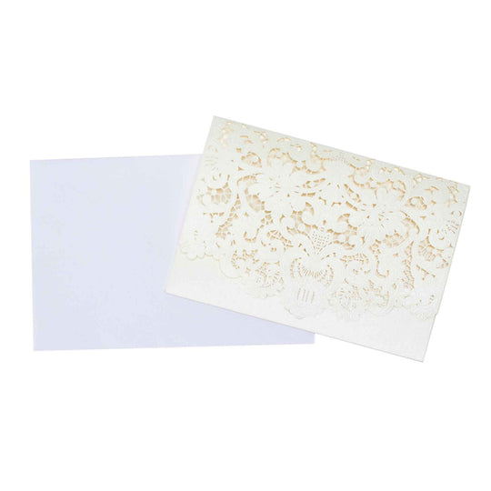 Laser Cut Invitation Set-Ivory