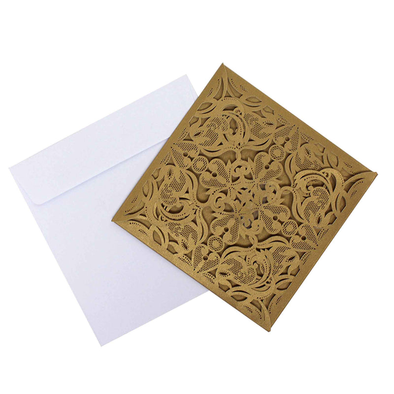 Laser Cut Square V Invitation Set - Events and Crafts-Events and Crafts