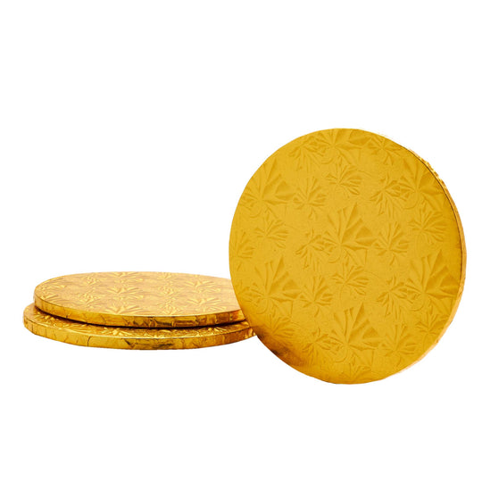 Filigree Round Cake Drum 22" - Set of 3-Gold