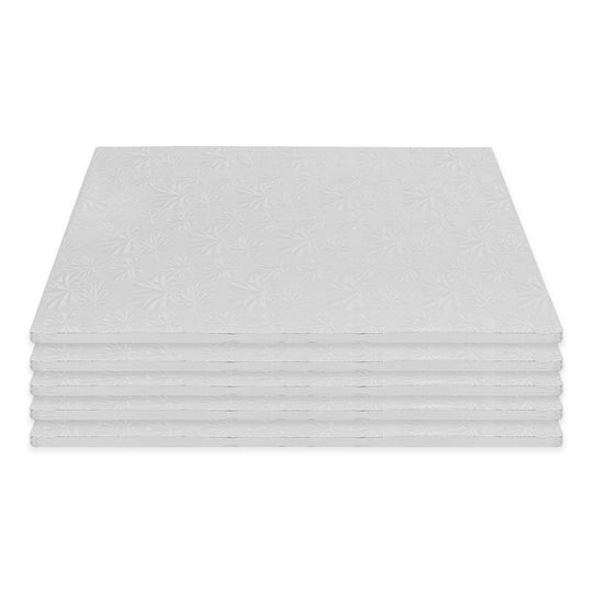 Filigree Quarter Sheet Cake Drum - Set of 5-Silver
