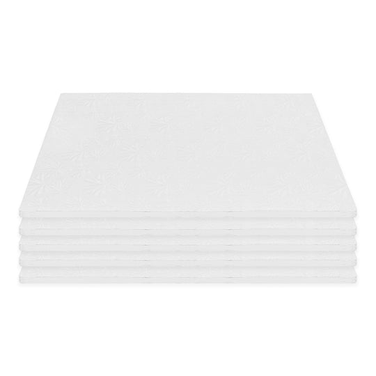 Filigree Quarter Sheet Cake Drum - Set of 5-White
