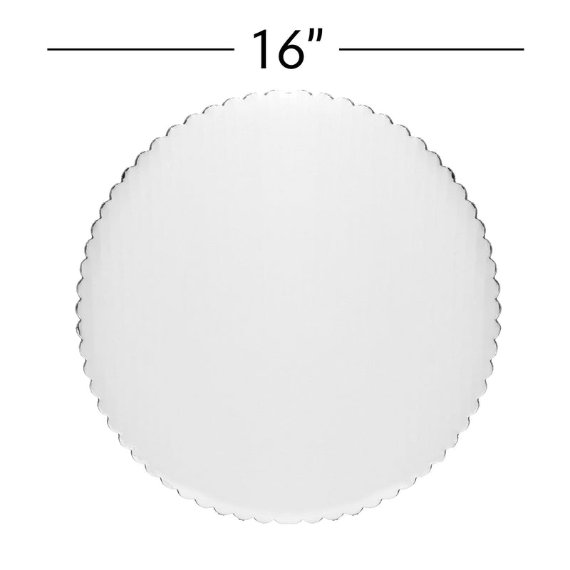 Round Scalloped Cake Board 16" - Set of 6 - Events and Crafts-Dulcet Delights