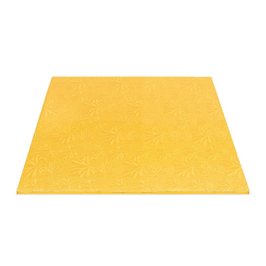 Filigree Square Cake Board 12" - Set of 5-Gold