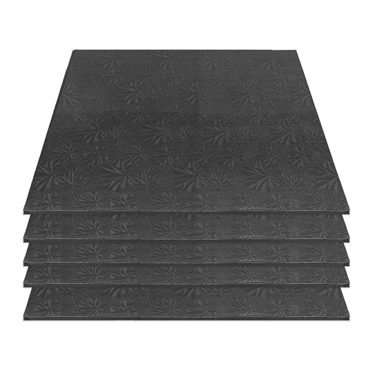 Filigree Square Cake Board 14" - Set of 5-Black