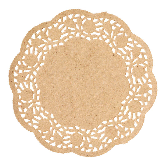 Round Lace Paper Doilies 4" - Set of 250 - Natural