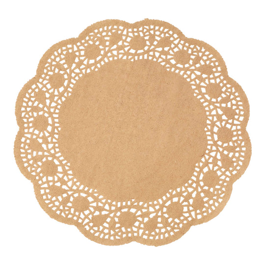 Round Lace Paper Doilies 10" - Set of 250 - Natural