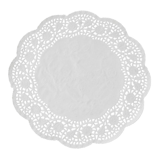 Round Lace Paper Doilies 10" - Set of 250 - White
