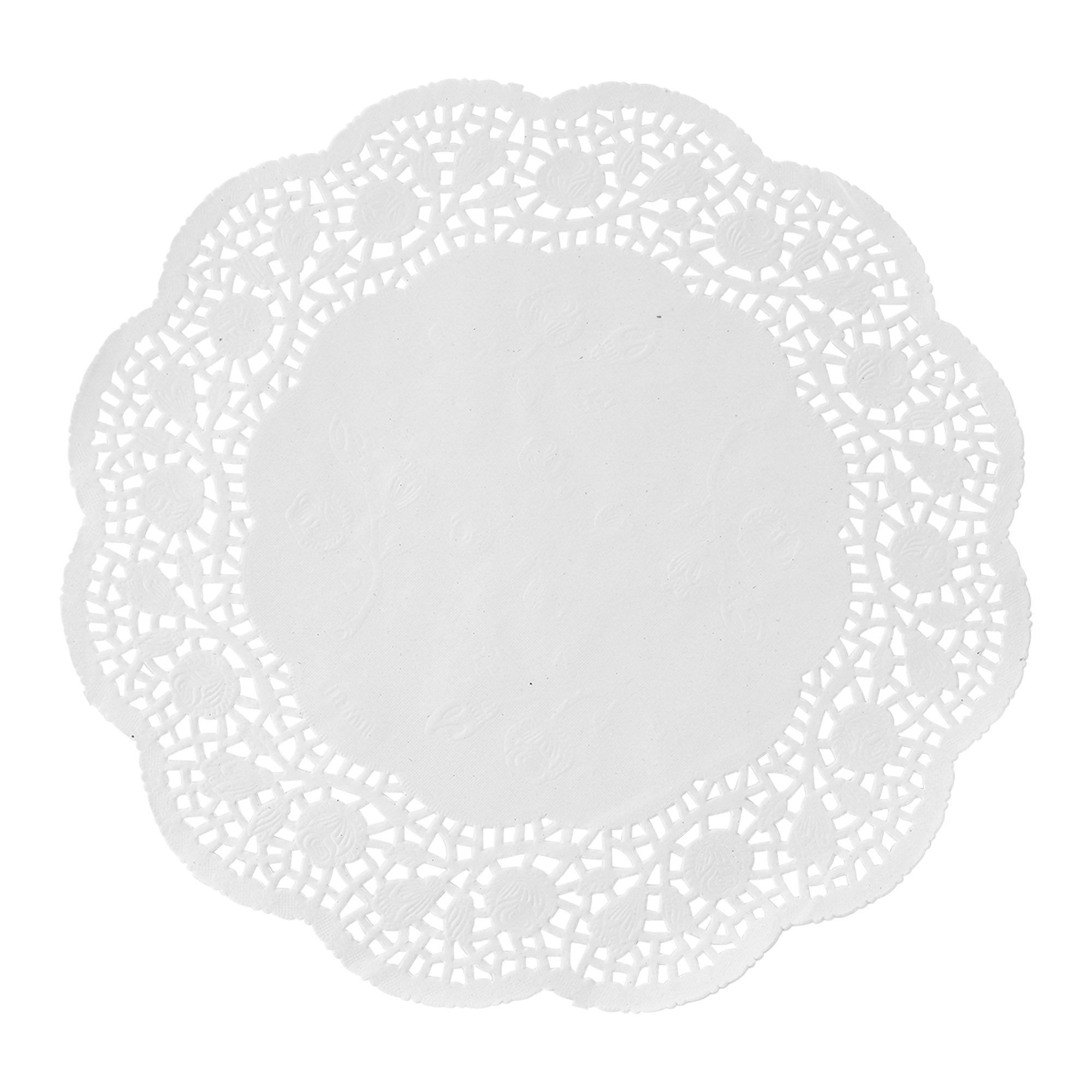 Scalloped Round Paper Doilies, Assorted Sizes, White, 32ct 