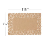 Rectangle Lace Paper Doilies 11¾" L x 7¾" W - Set of 250 - Events and Crafts-Dulcet Delights