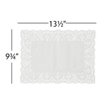 Rectangle Lace Paper Doilies 13½" L x 9¾" W - Set of 250 - Events and Crafts-Dulcet Delights