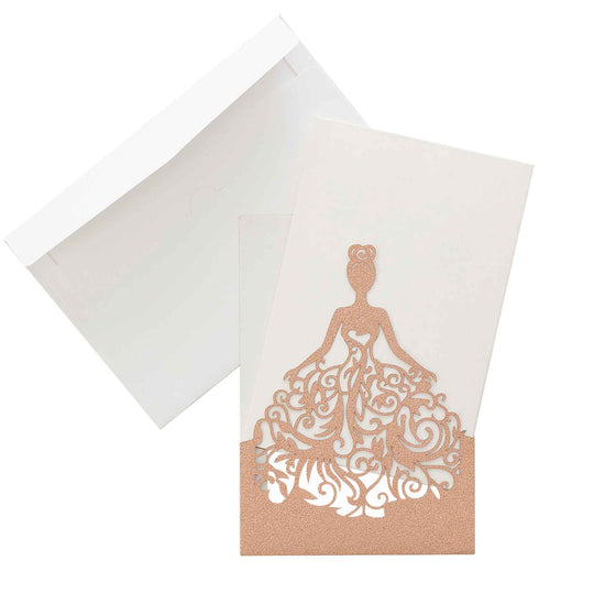 Laser Cut Princess Invitation Set-Rose Gold