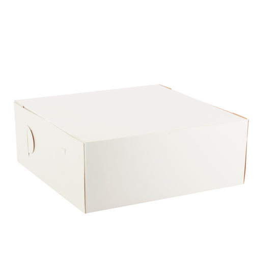 Cake & Pastry Box - 10"W x 10"L x 5 ½"H - Set of 100 - White