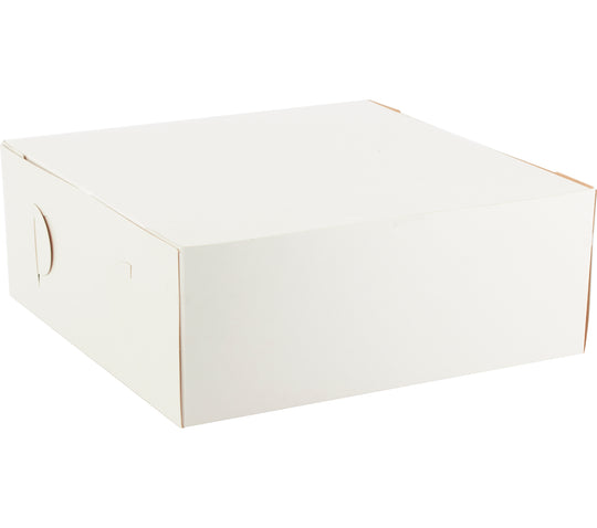 Cake & Pastry Box - 14"W x 10"L x 4"H - Set of 100 - White