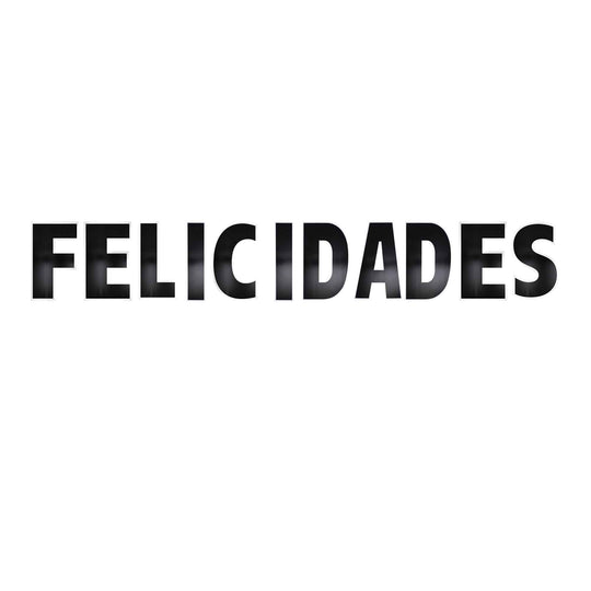 Yard Sign Felicidades Kit Black