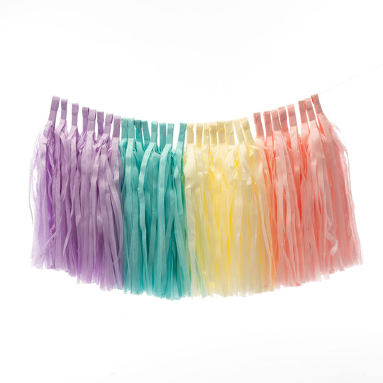 Pastel Rainbow Tassel Garland 32 Piece Set