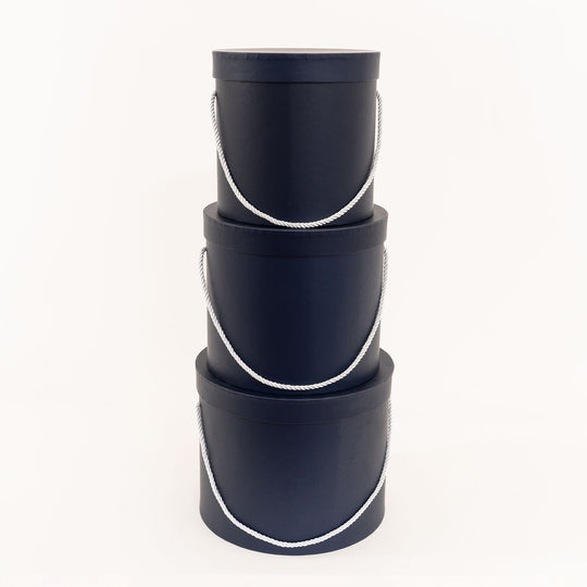 Nested Floral Boxes 3pc/set - Navy